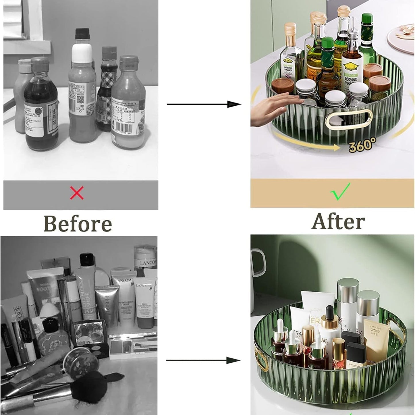 360° Rotating Multipurpose Storage Rack with Handles (1 Pc)