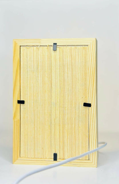 3D Romantic Couple Figurine Shadow Box with LED Lights and photoframe